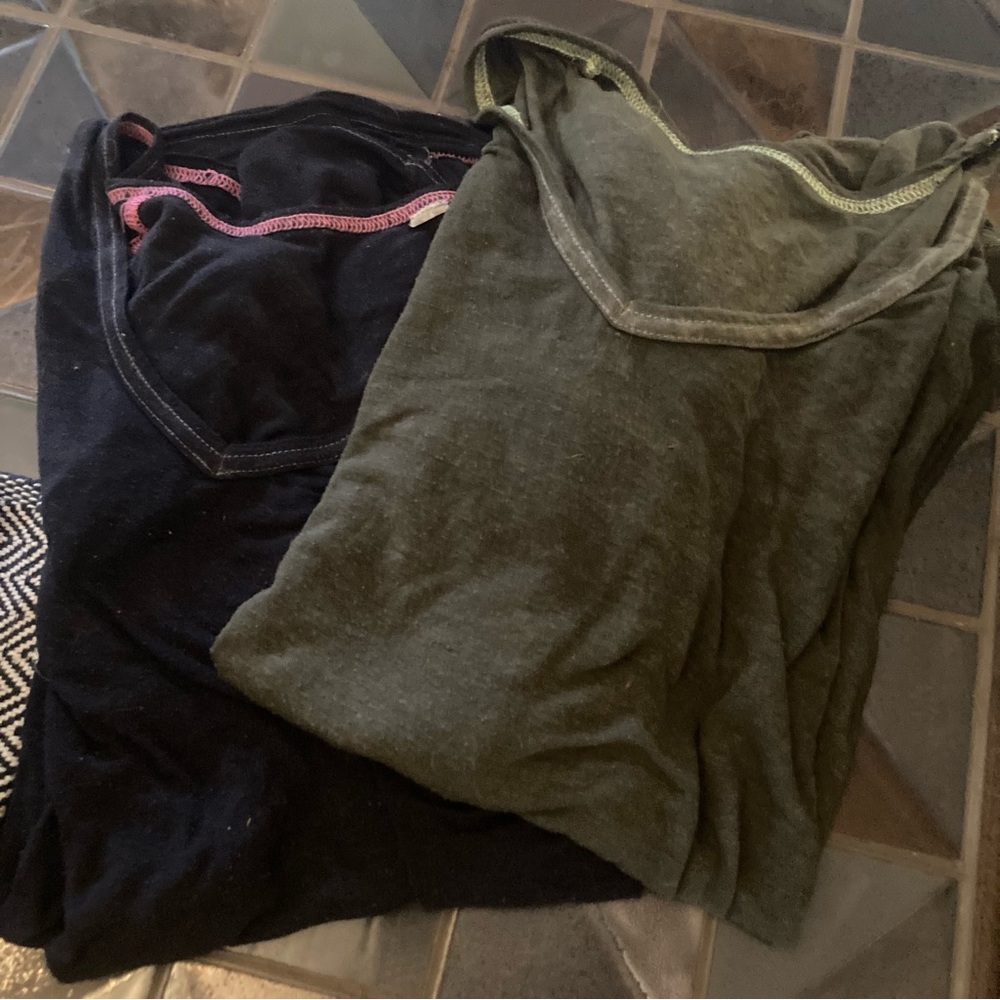 Free People We the Free Rising Sun Green and Dark Grey Burnout Slouchy